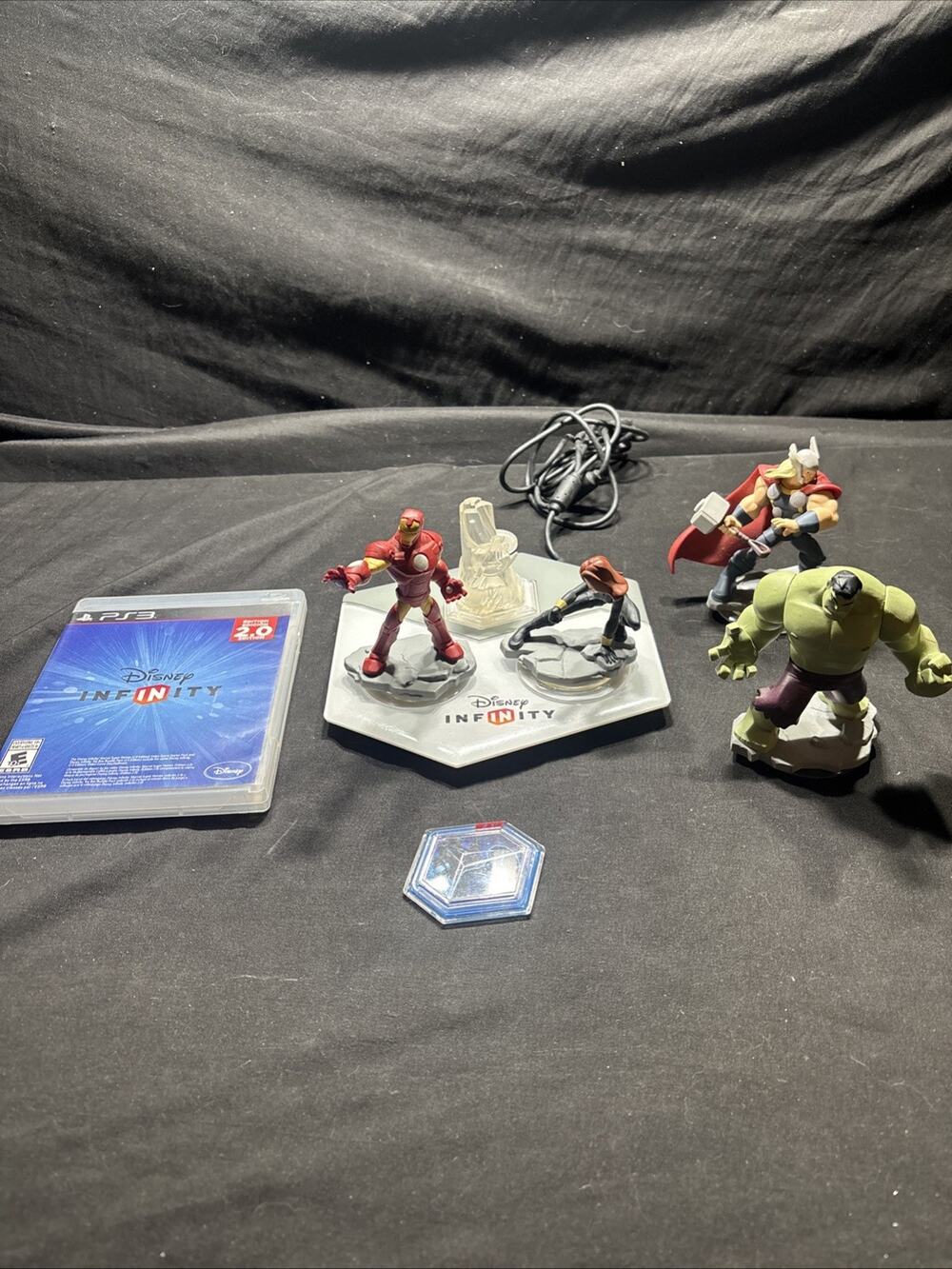 Disney Infinity (Playstation 3) PS3 with base and 5 tiles included Marvel Game